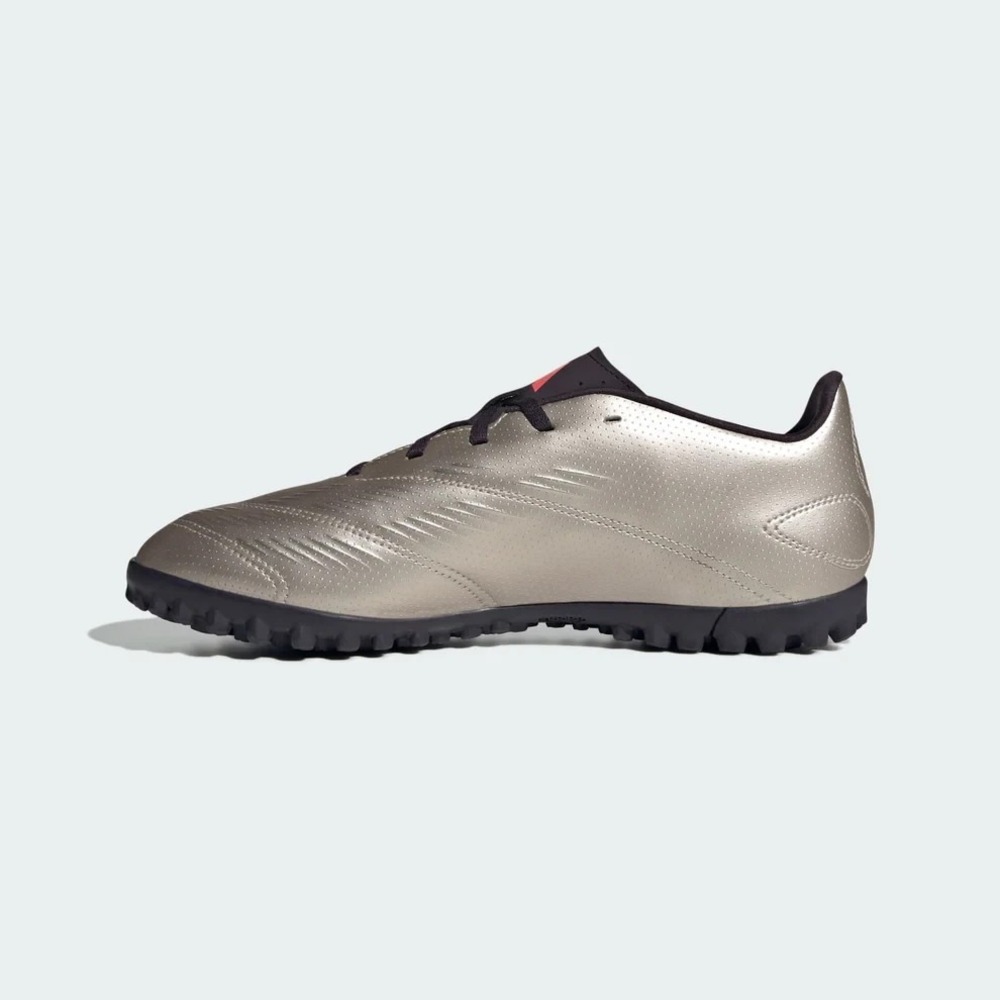 Adidas Predator Club TF (Turf) Men's Sz 10.5 Soccer Cleats IF6398 Black/Metallic - Picture 3 of 7